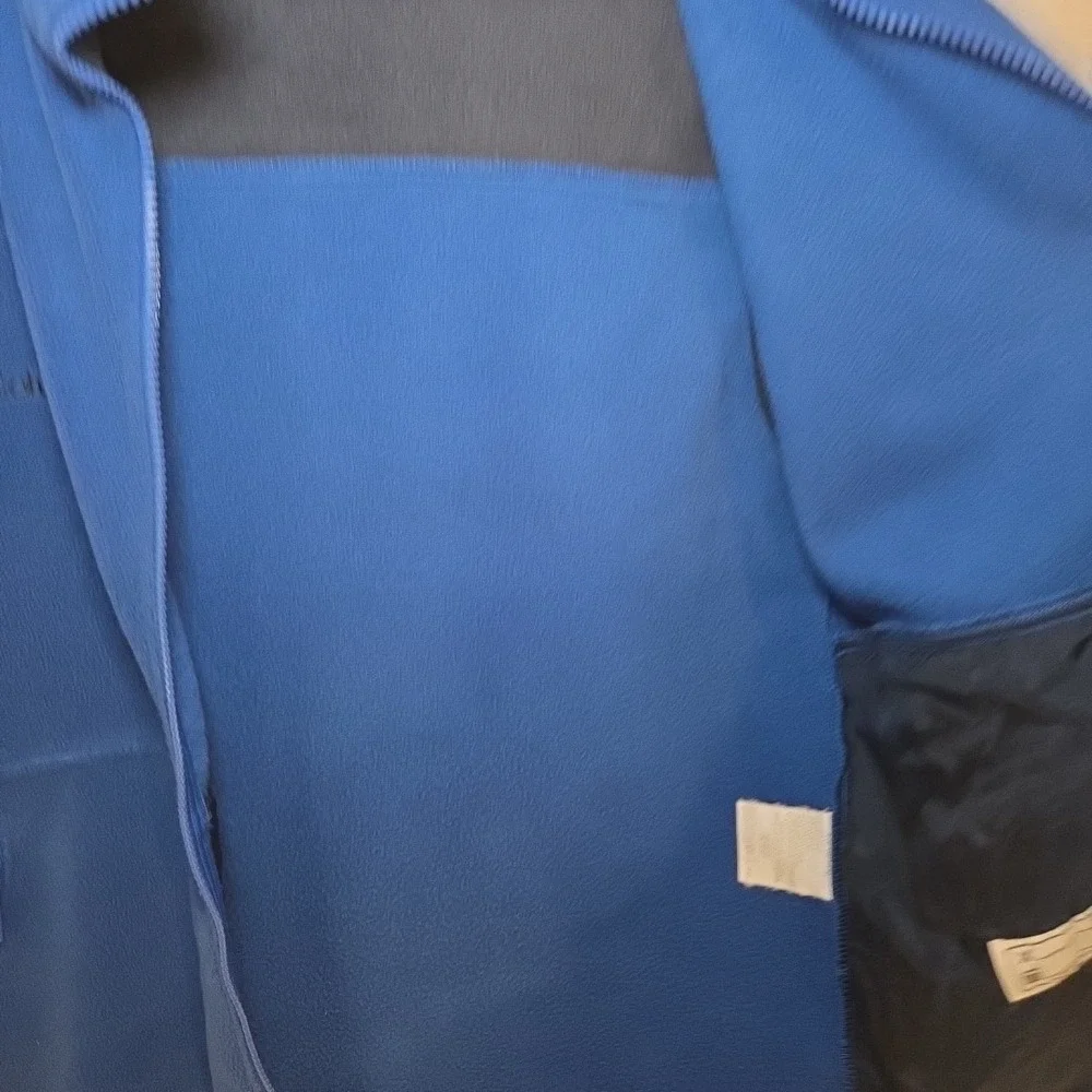Columbia Vest Youth XL 18-20‎ Blue Fleece Jacket Full Zip Mock Polyester Boy Kid